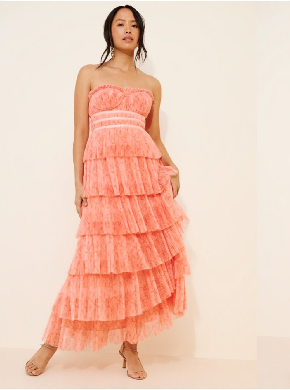 Hutch The Monaco Dress In Peach Color